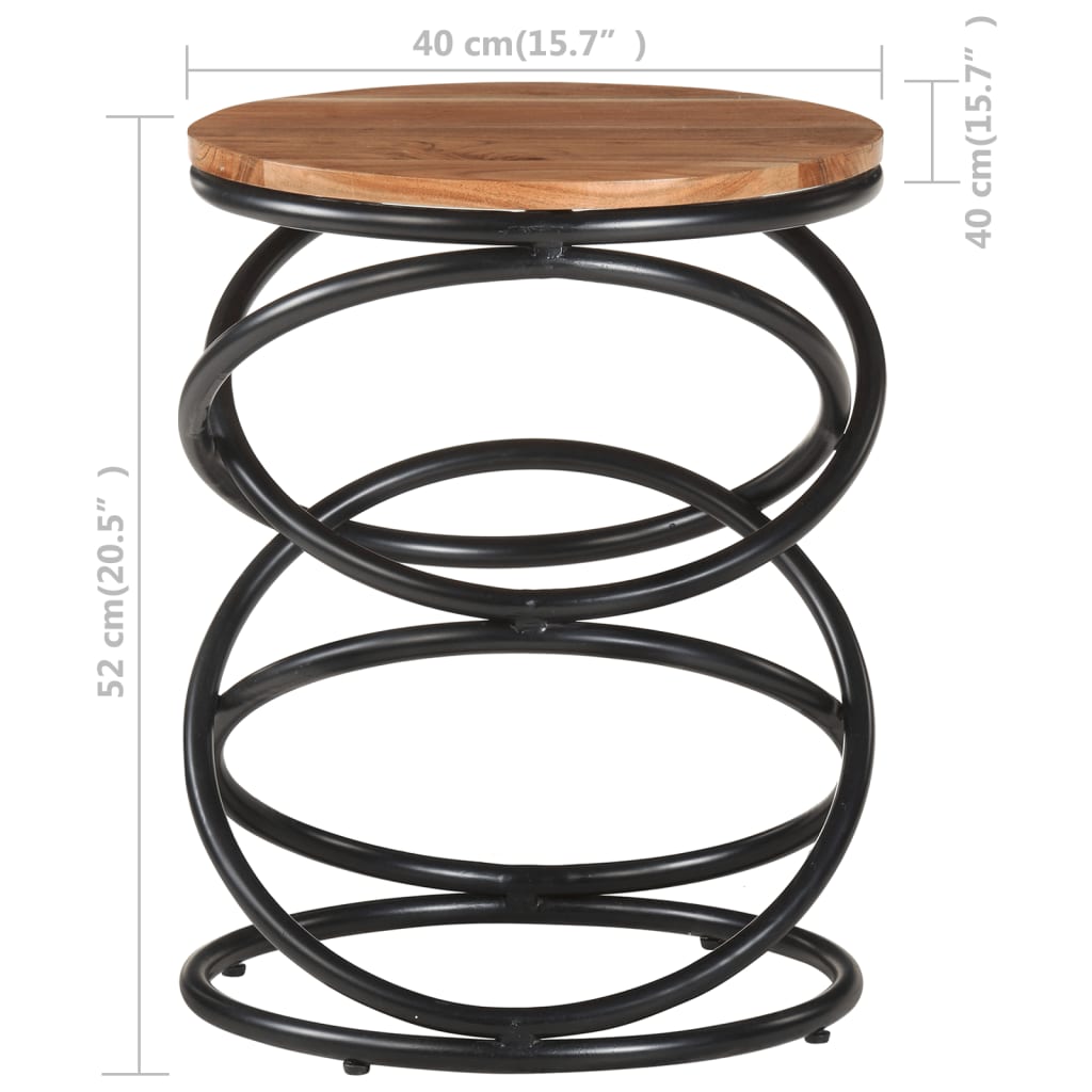 Table d'appoint en bois massif recyclé