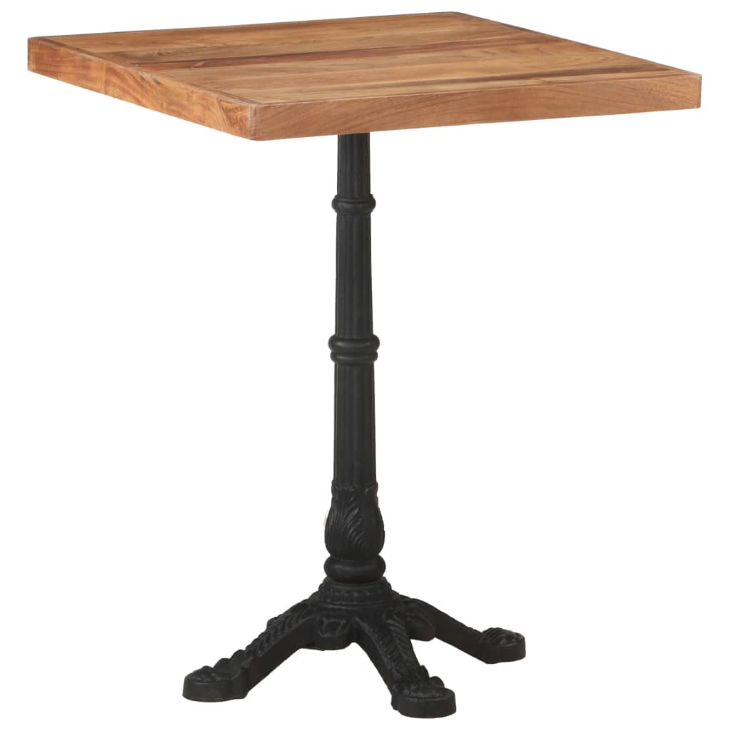 Table bistro 60x60x77 cm bois de manguier brut