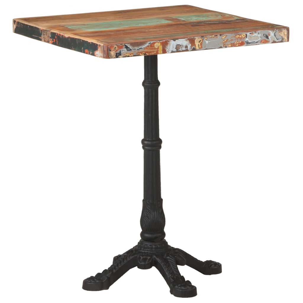 Table bistro 60x60x77 cm bois de manguier brut