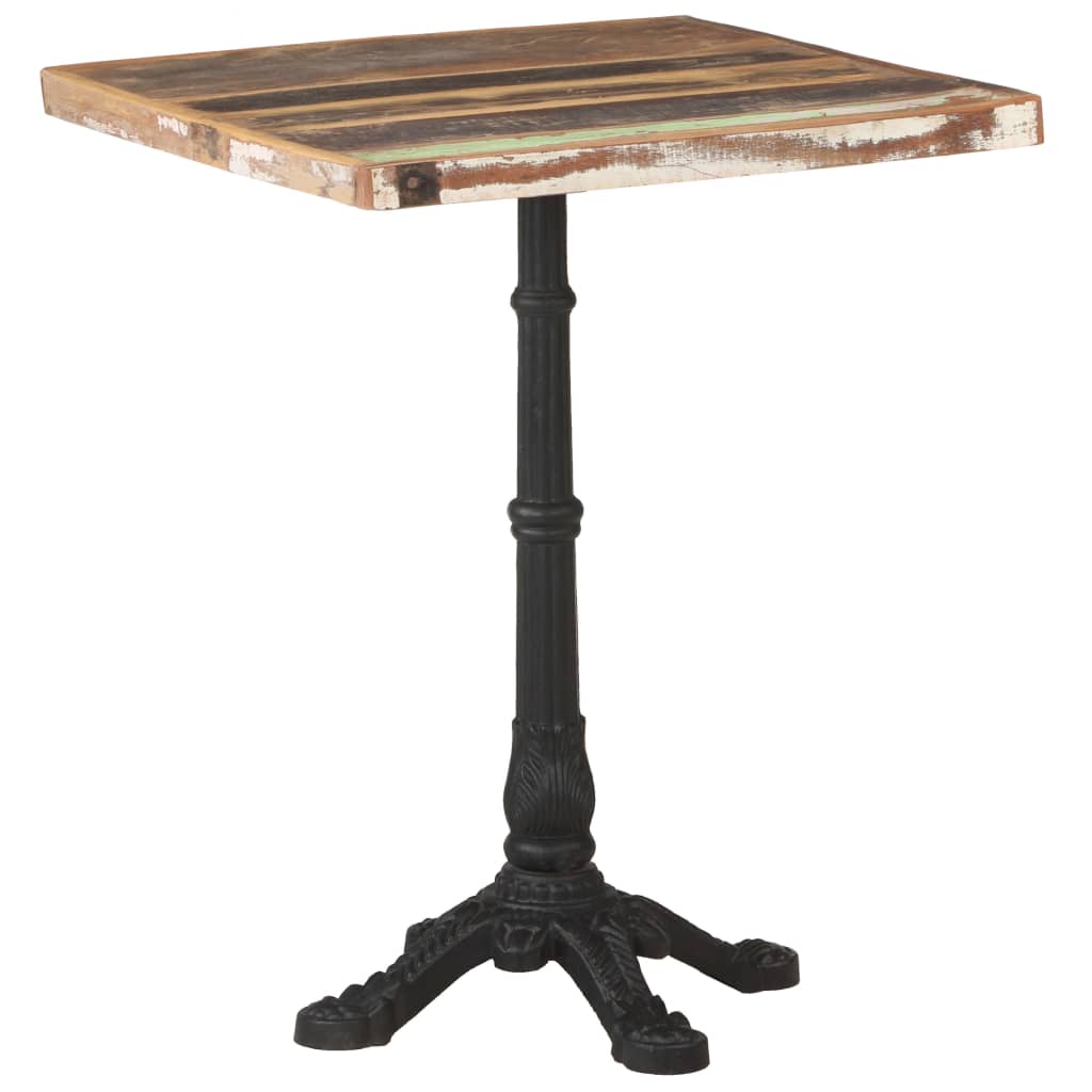 Table bistro 60x60x77 cm bois de manguier brut