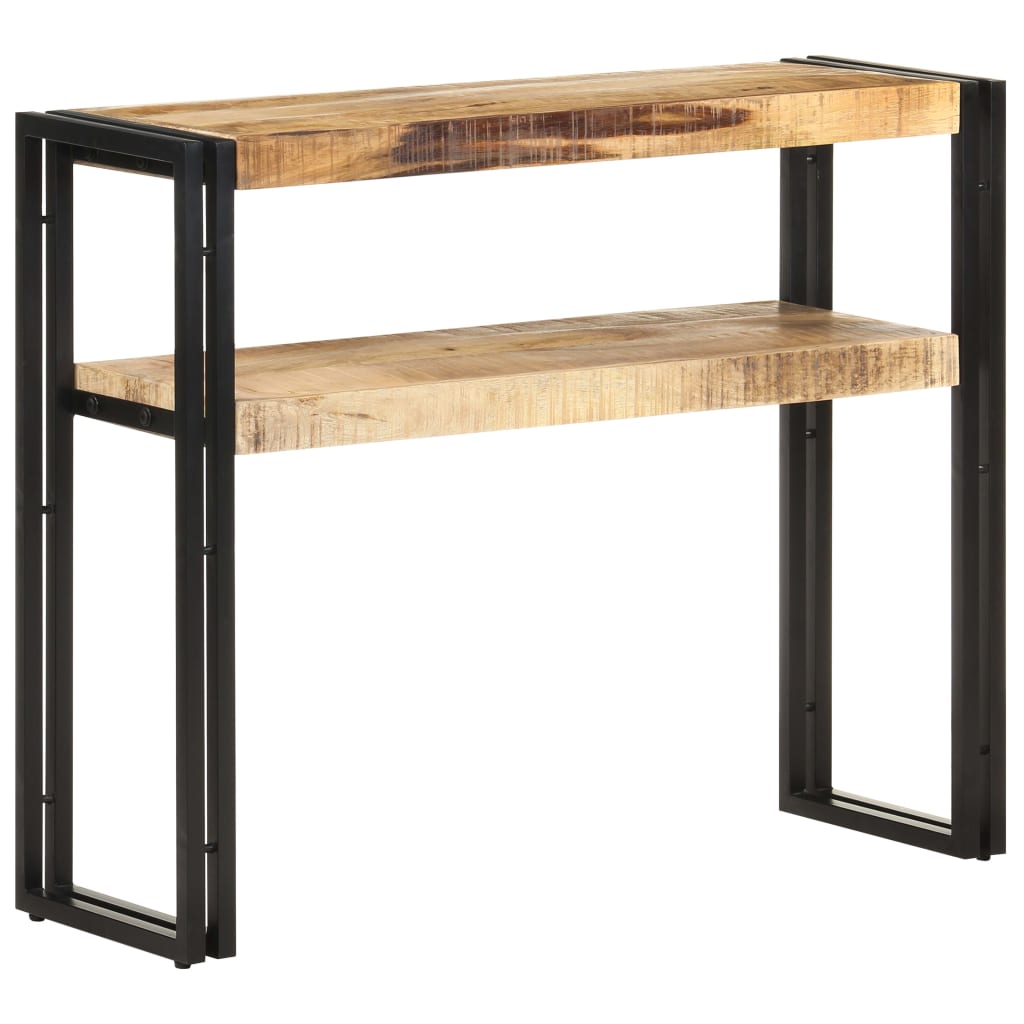 Table console 120x30x75 cm bois de manguier brut