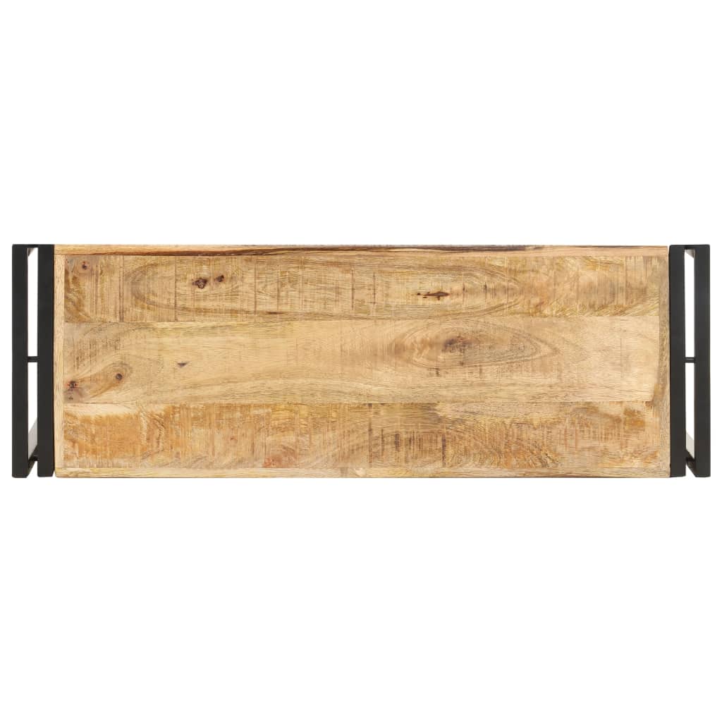 Table console 120x30x75 cm bois de manguier brut