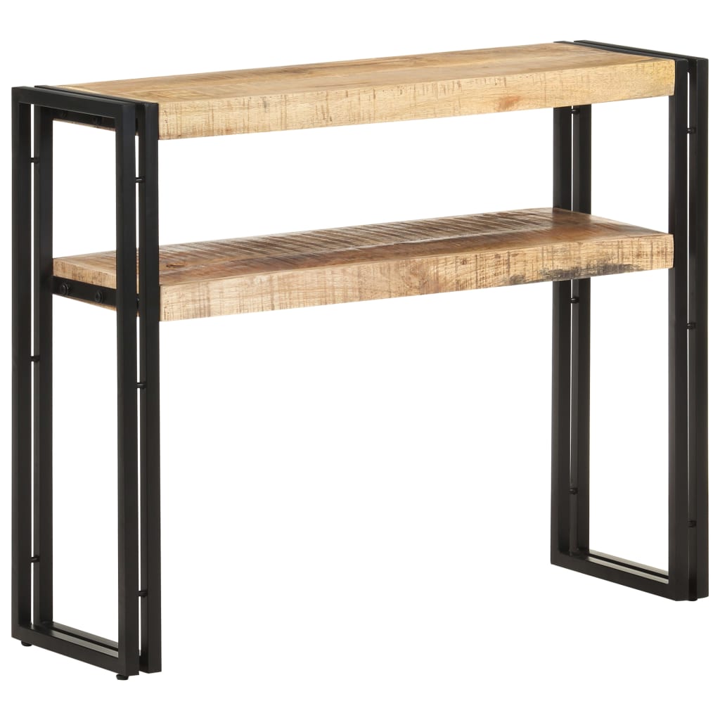 Table console 120x30x75 cm bois de manguier brut