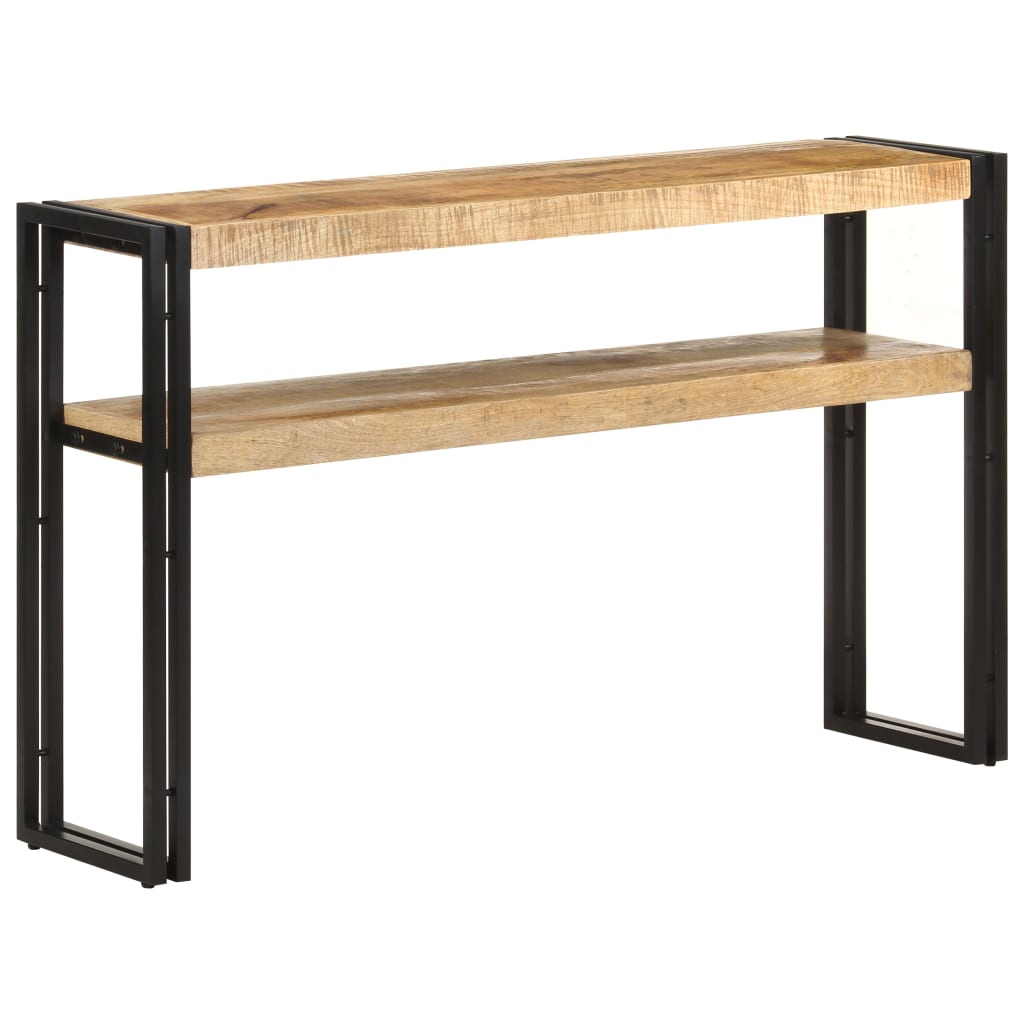 Table console 120x30x75 cm bois de manguier brut