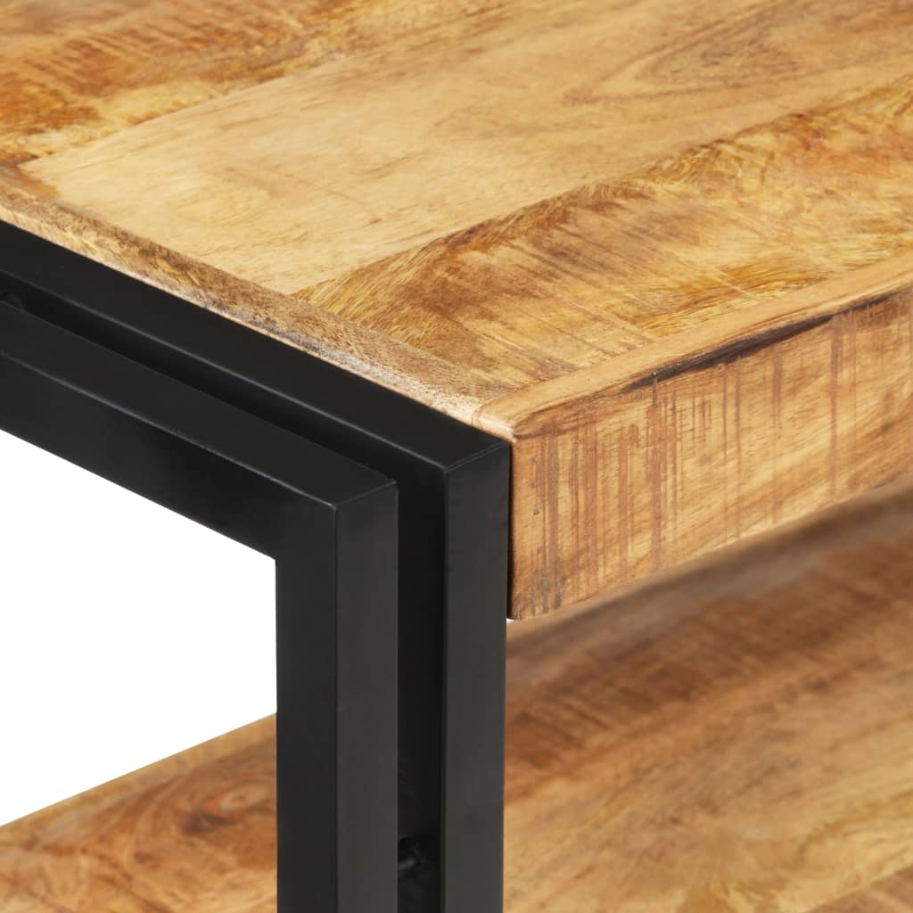 Table console 120x30x75 cm bois de manguier brut