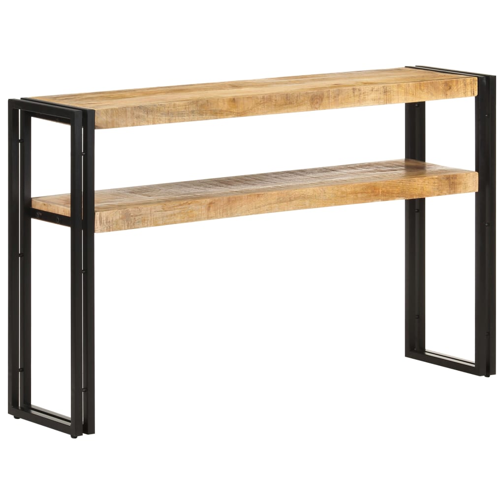 Table console 120x30x75 cm bois de manguier brut