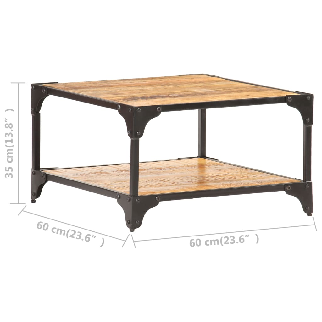 Table basse 60x60x35 cm en manguier massif