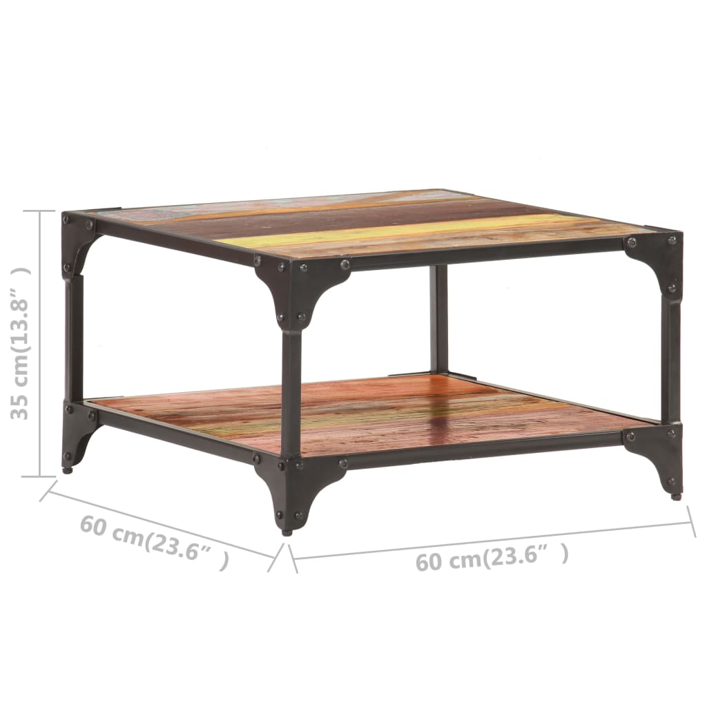 Table basse 60x60x35 cm en manguier massif