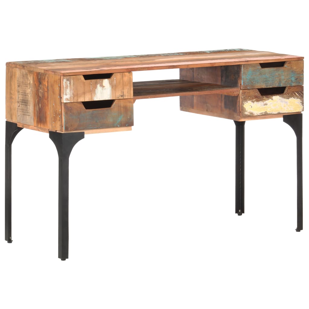 Bureau 118x48x75 cm massief gerecycled hout