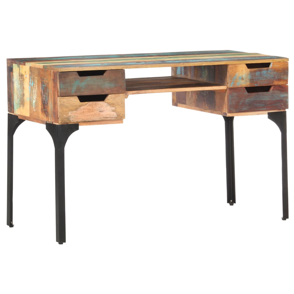 Bureau 118x48x75 cm massief gerecycled hout