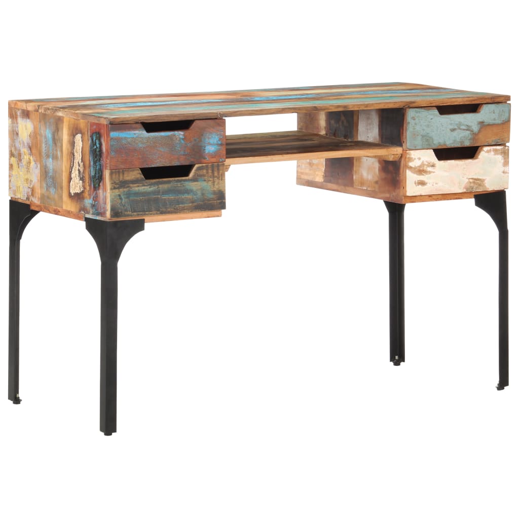 Bureau 118x48x75 cm massief gerecycled hout