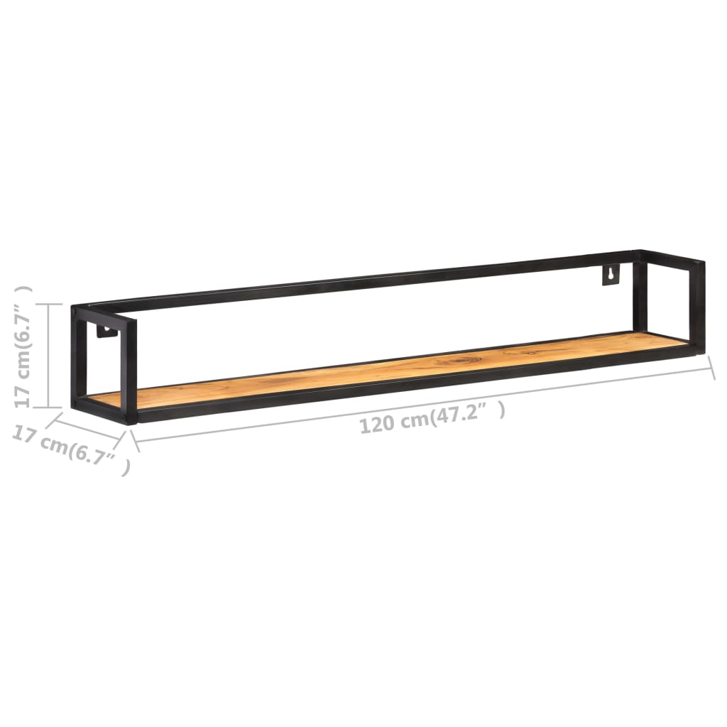 Etagères murales 2 pcs 40 cm bois de manguier brut