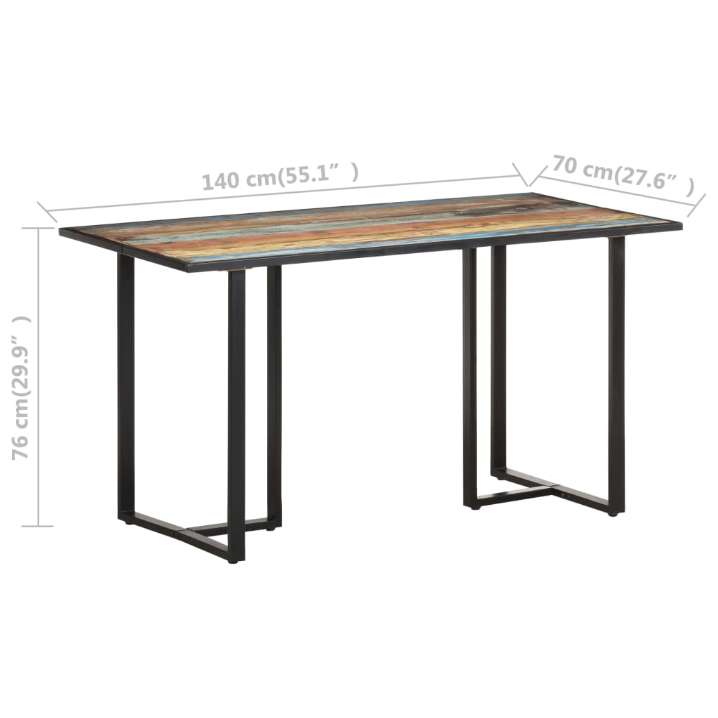 Eettafel 160 cm massief gerecycled hout