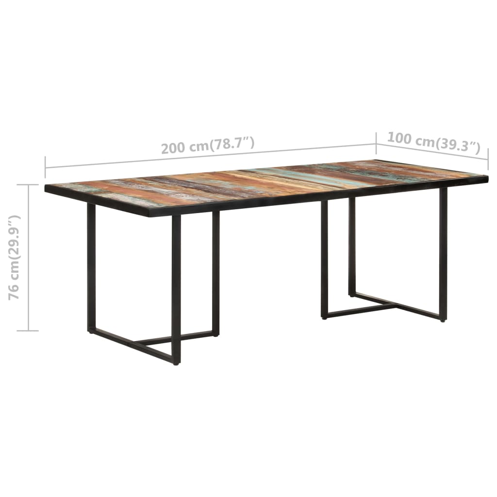 Eettafel 160 cm massief gerecycled hout