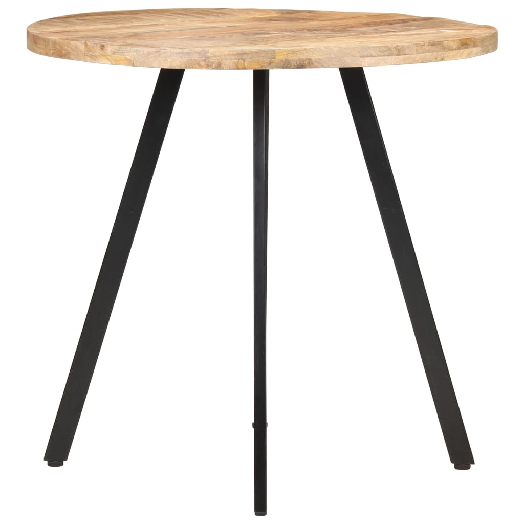 Eettafel 80 cm ruw mangohout