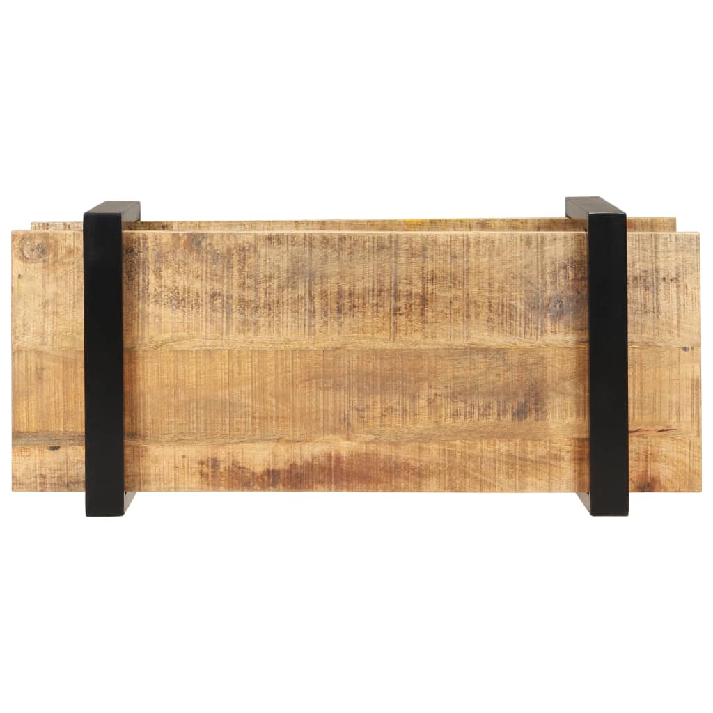 Meuble TV 90x40x40 cm bois de manguier brut