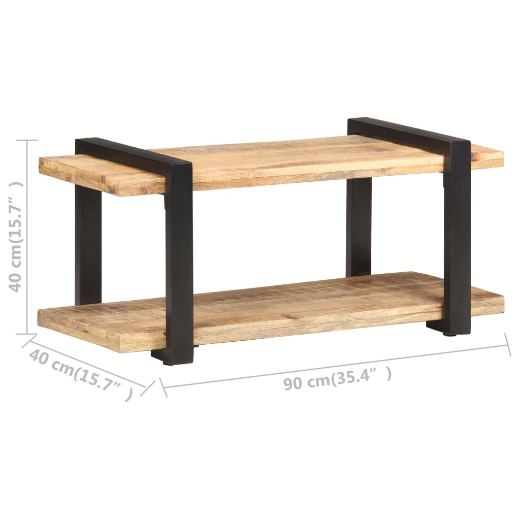 Tv-meubel 90x40x40 cm ruw mangohout