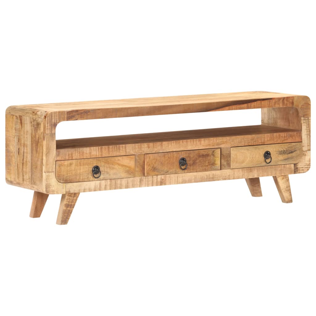 Tv-meubel 117x30x41 cm massief ruw mangohout