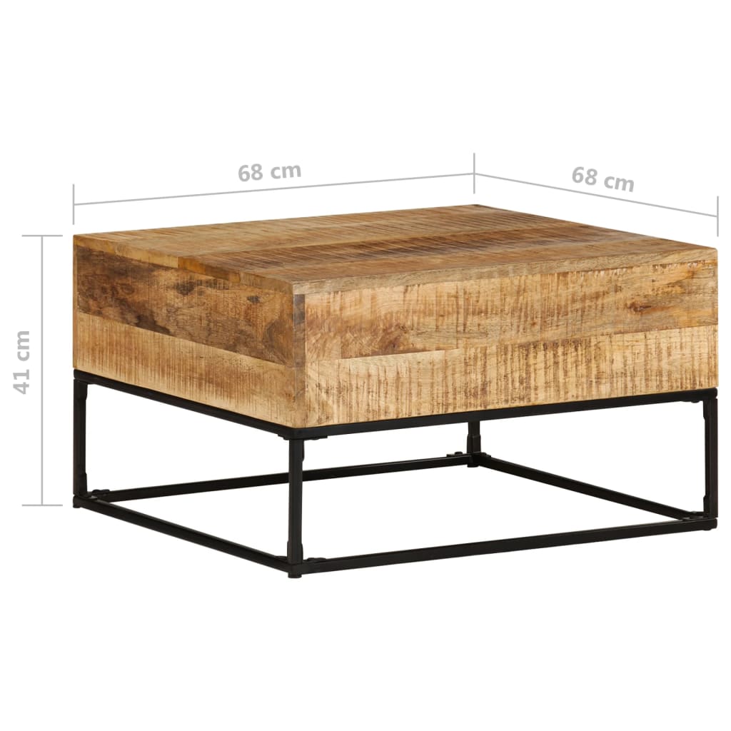 Table basse 68x68x41 cm en bois d'acacia massif