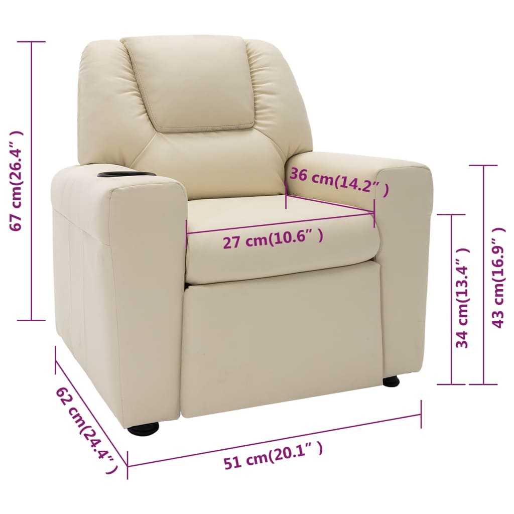 Fauteuil enfant réglable en simili cuir