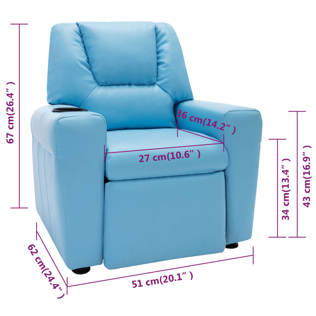 Fauteuil enfant réglable en simili cuir