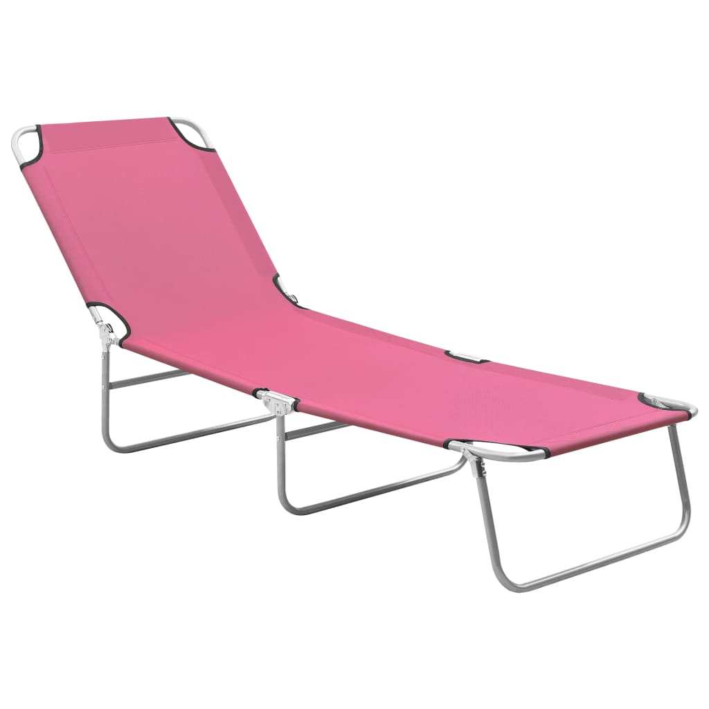 Chaise longue pliable avec dossier réglable