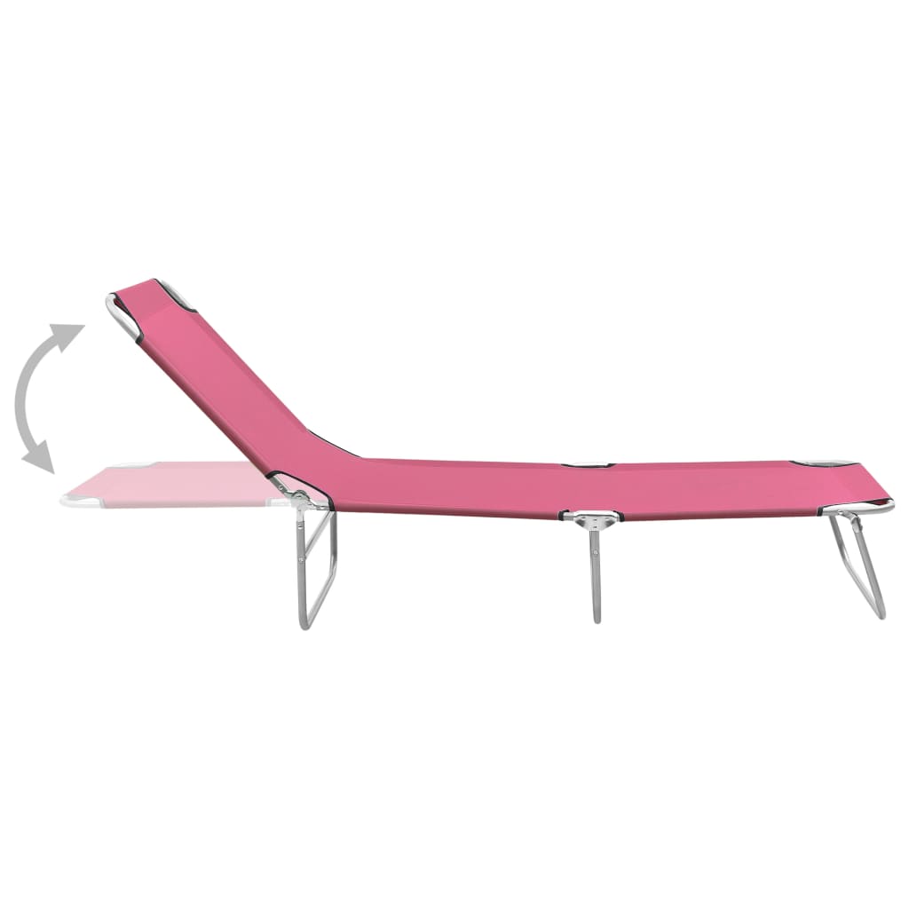 Chaise longue pliable avec dossier réglable