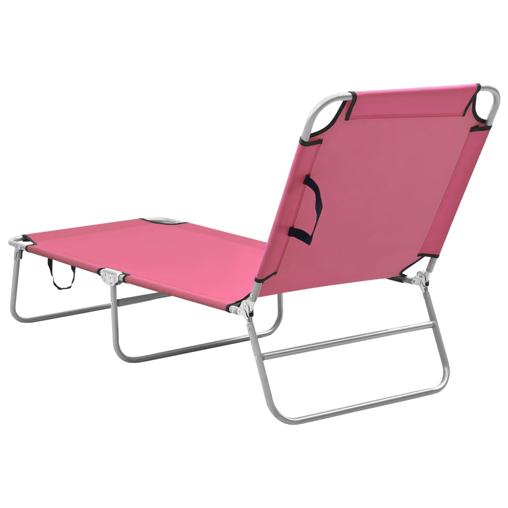 Chaise longue pliable avec dossier réglable