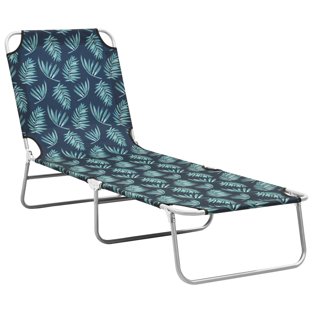 Chaise longue pliable avec dossier réglable