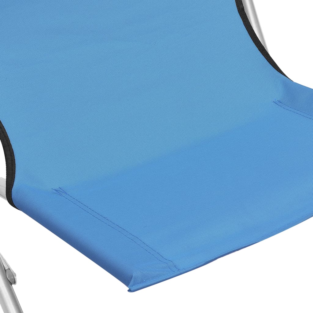 Chaises de plage 2 pcs pliables en tissu