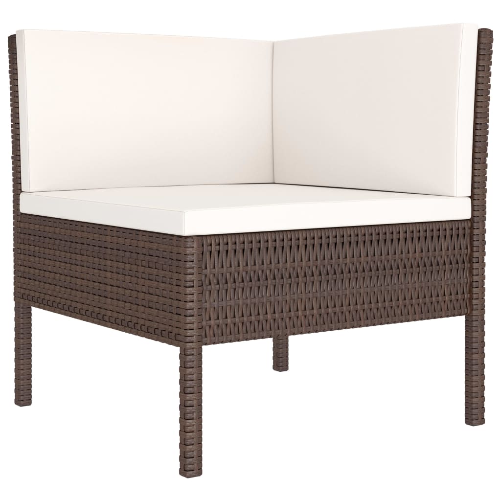 2-delige Loungeset met kussens poly rattan