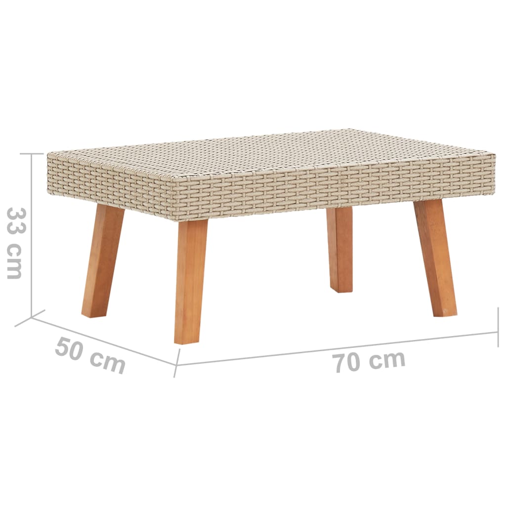 Table de jardin en poly rotin