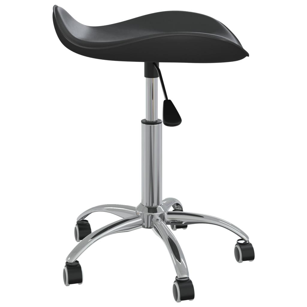 Tabouret de salon simili cuir noir