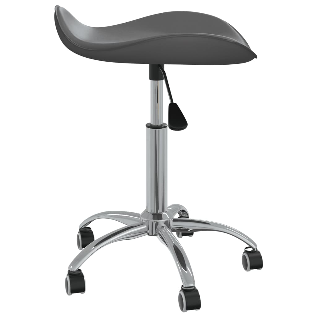 Tabouret de salon simili cuir noir