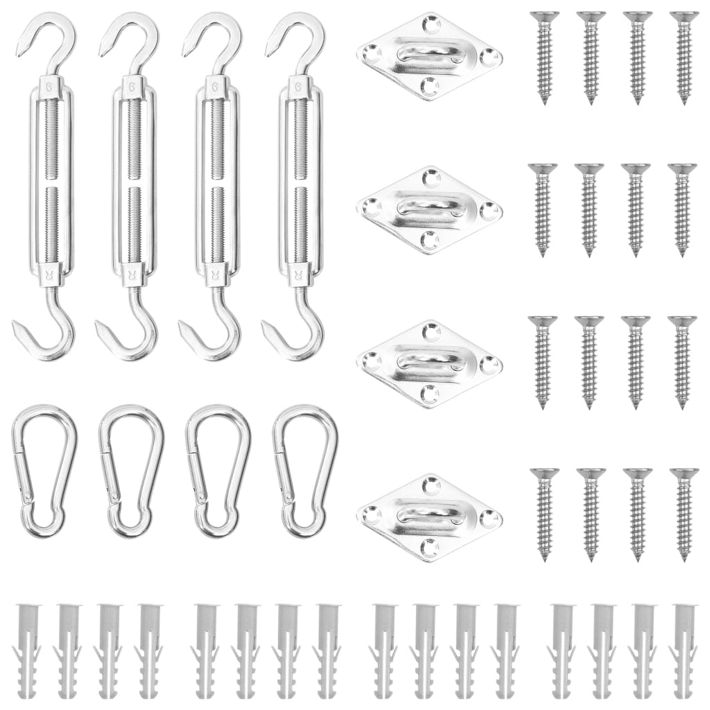 Ensemble d'accessoires pour parasol en acier inoxydable, 12 pièces