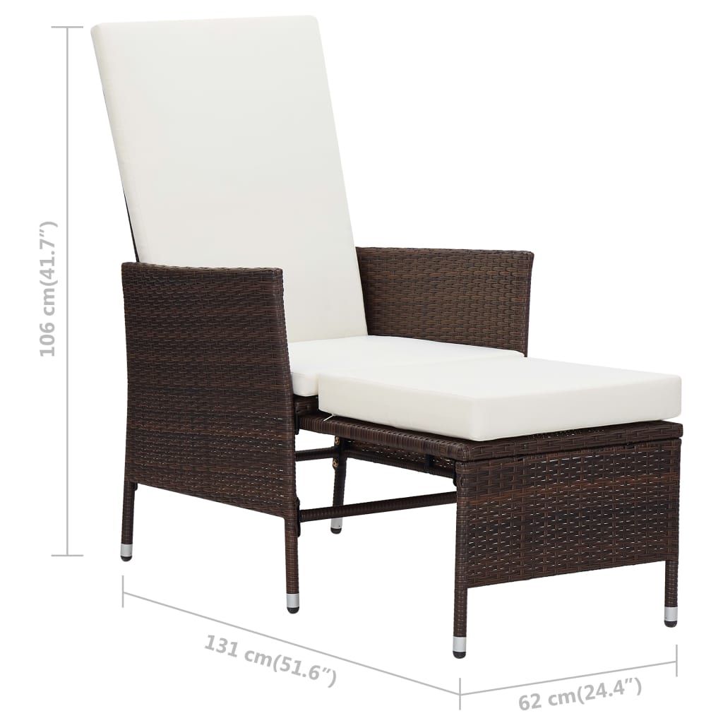 2-delige Loungeset met kussens poly rattan