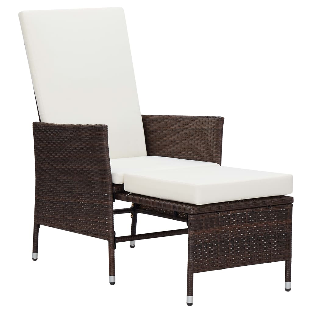 2-delige Loungeset met kussens poly rattan