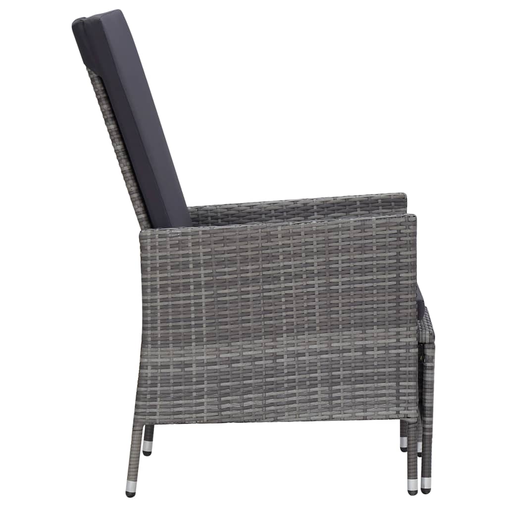 2-delige Loungeset met kussens poly rattan