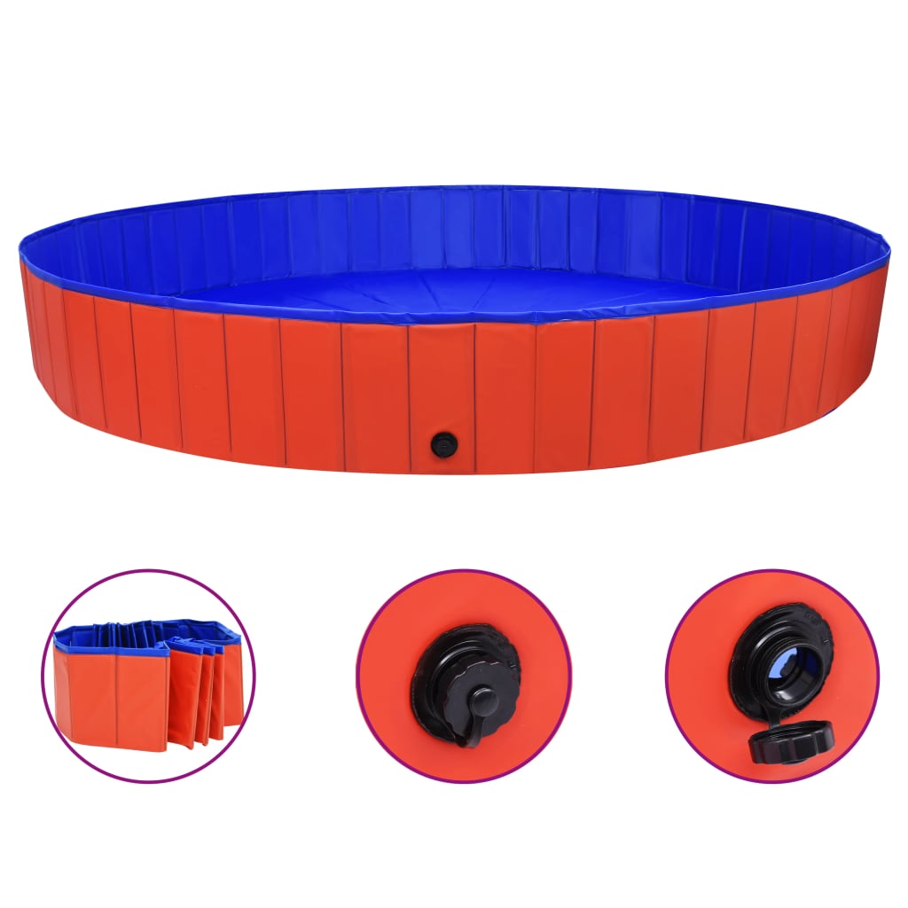 Piscine pour chien pliable 160x30 cm PVC