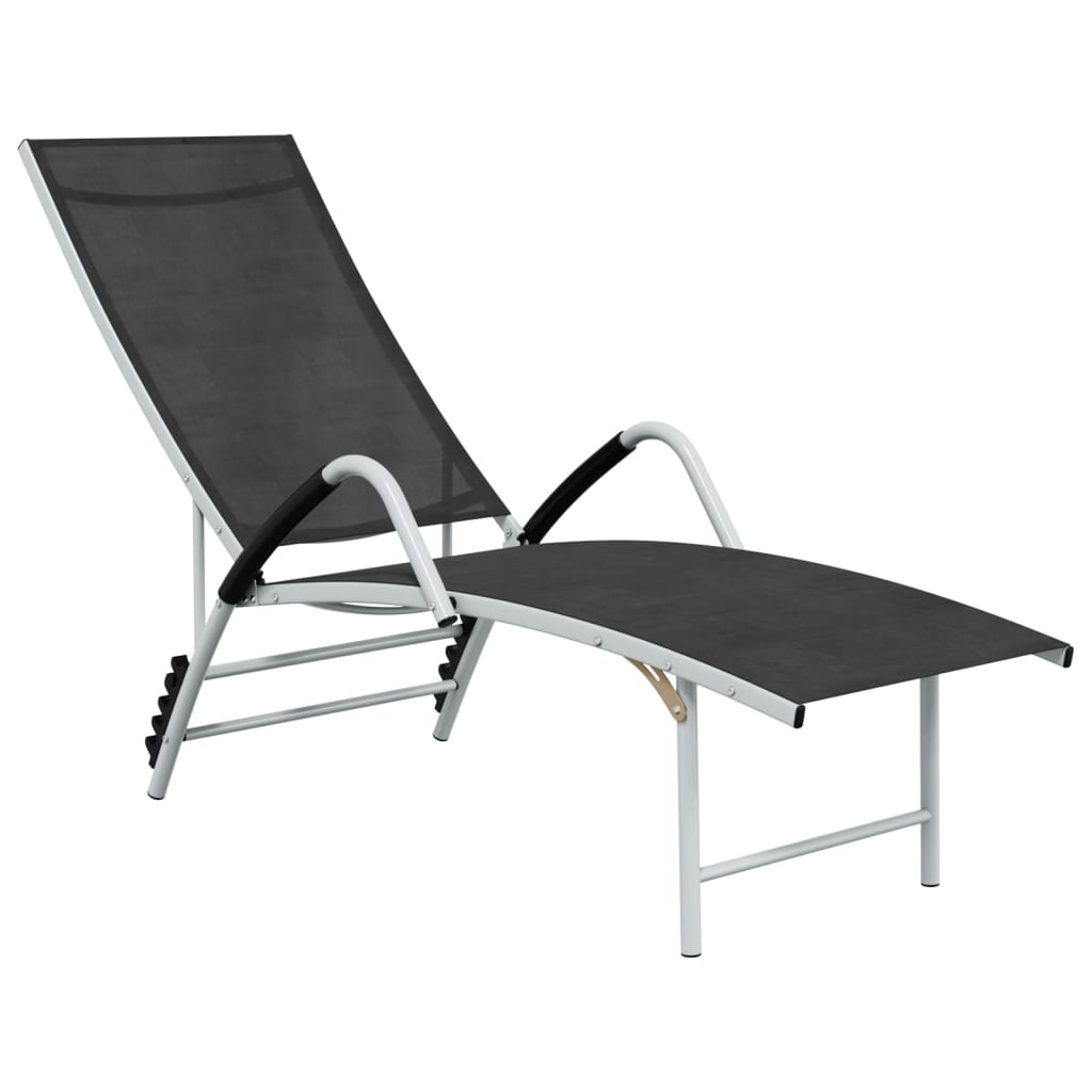 Chaise longue textilène et aluminium