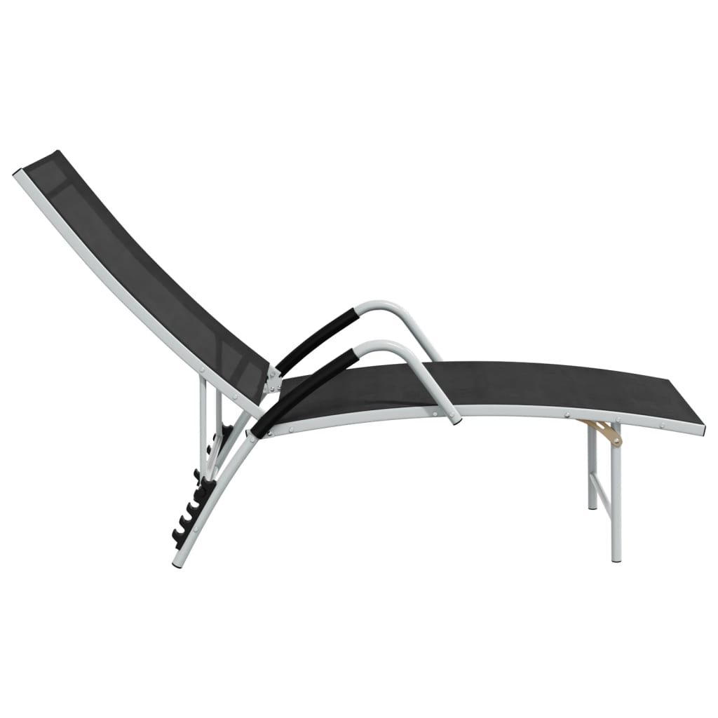 Chaise longue textilène et aluminium