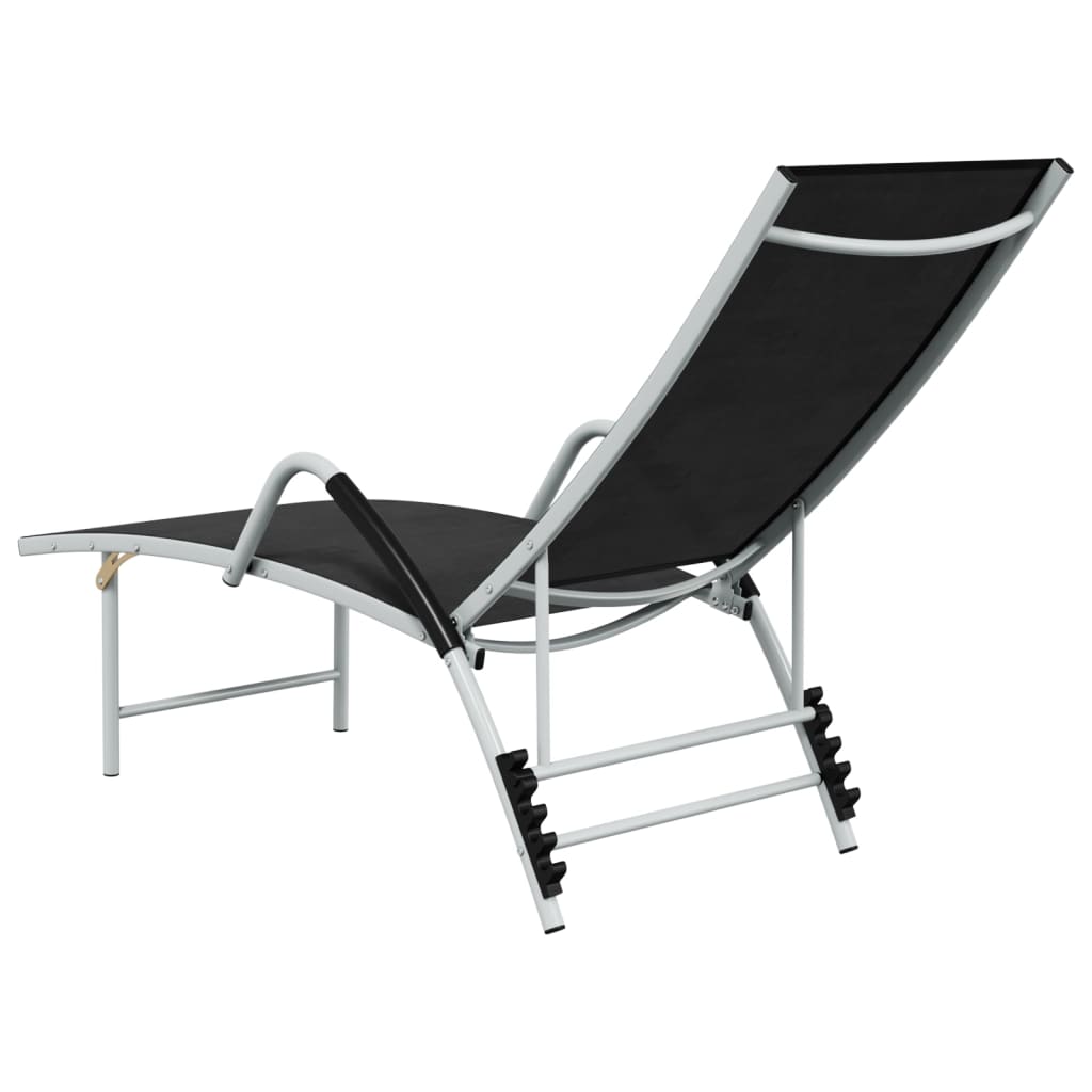 Chaise longue textilène et aluminium