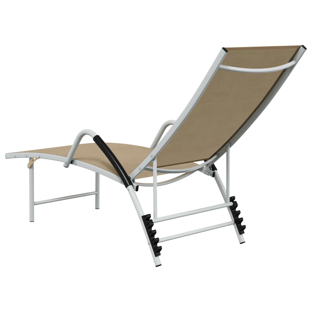 Chaise longue textilène et aluminium