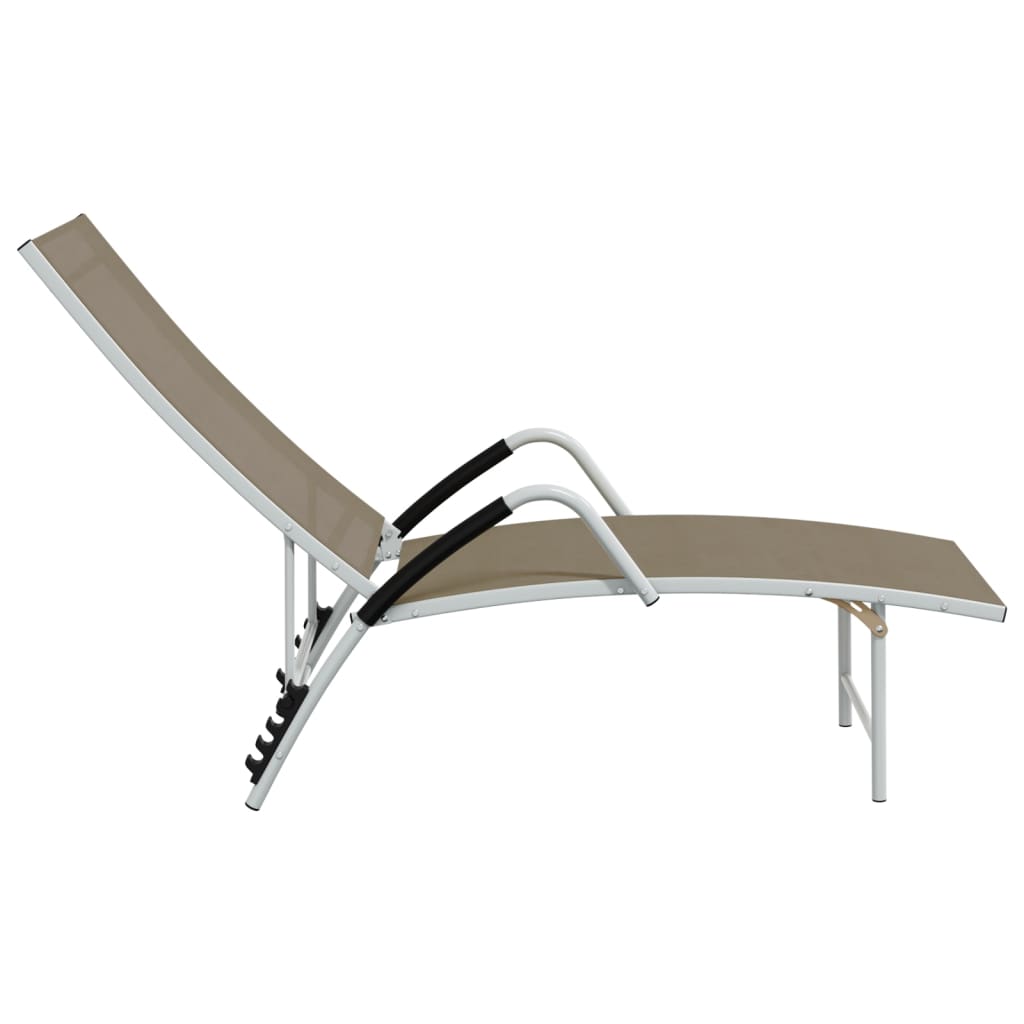 Chaise longue textilène et aluminium