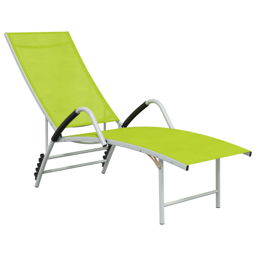 Chaise longue textilène et aluminium