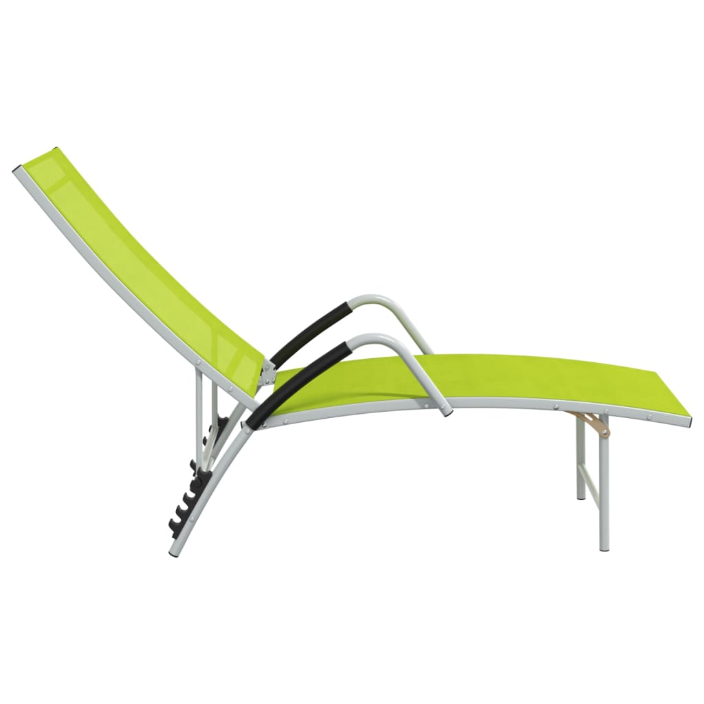 Chaise longue textilène et aluminium