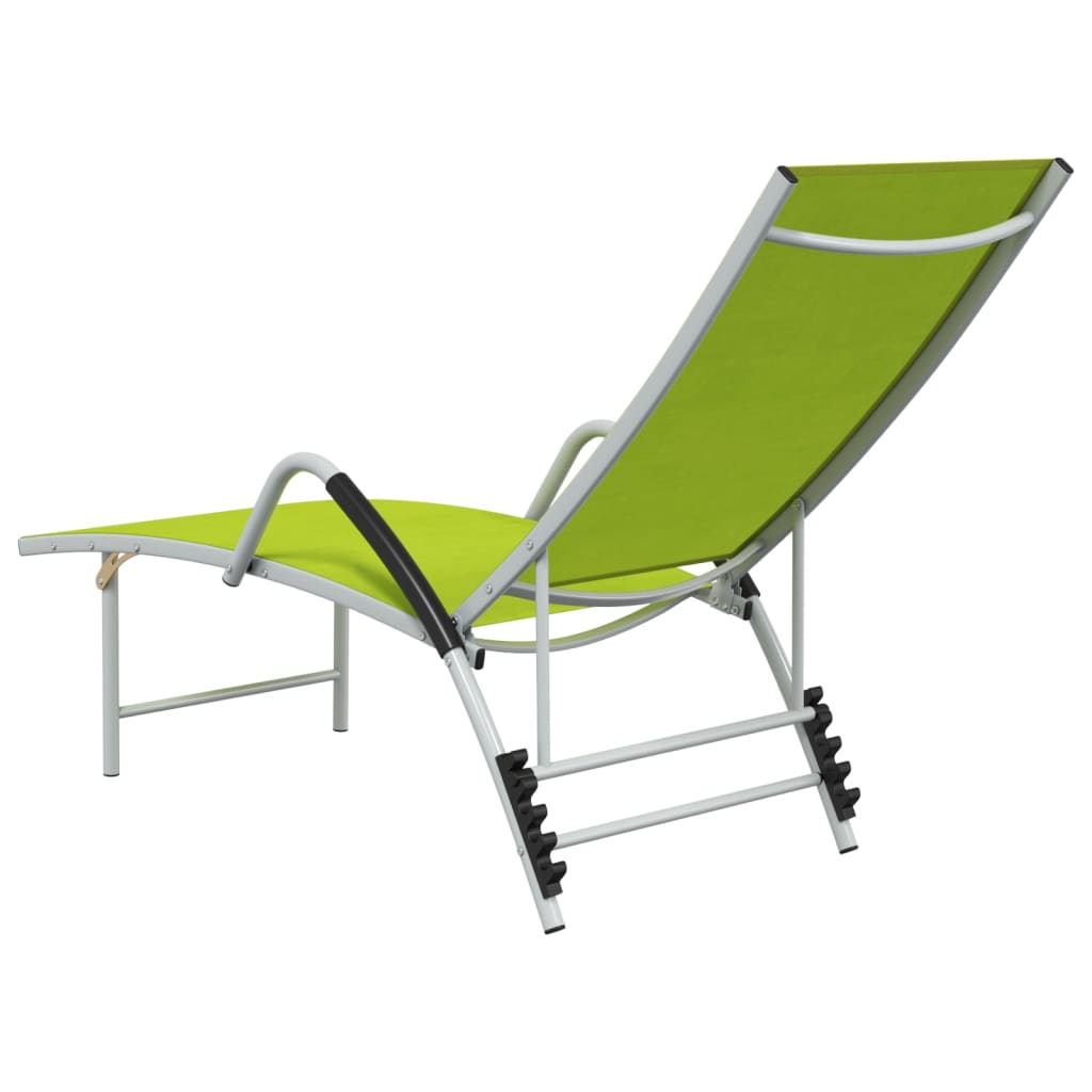 Chaise longue textilène et aluminium