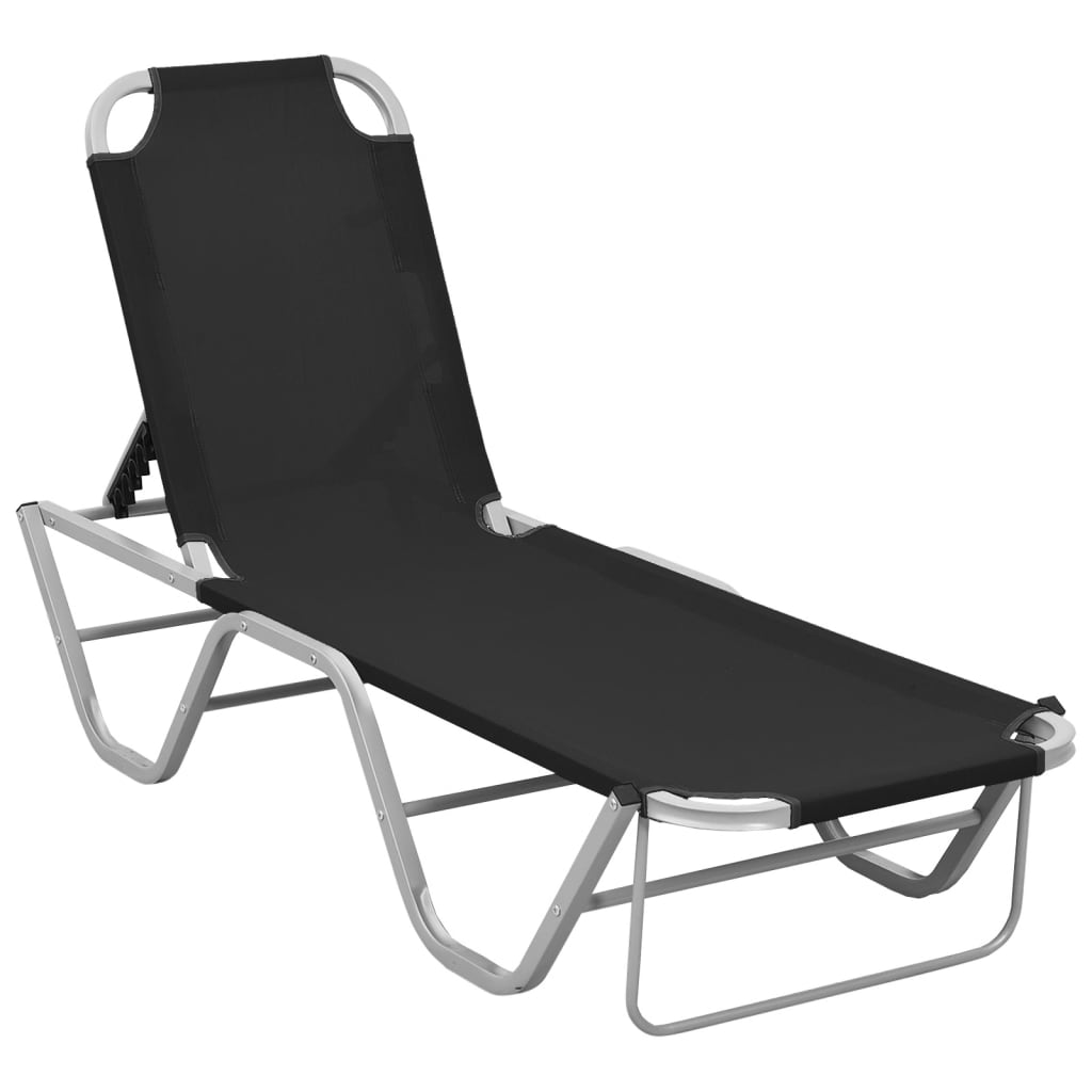 Chaise longue en aluminium et textilène