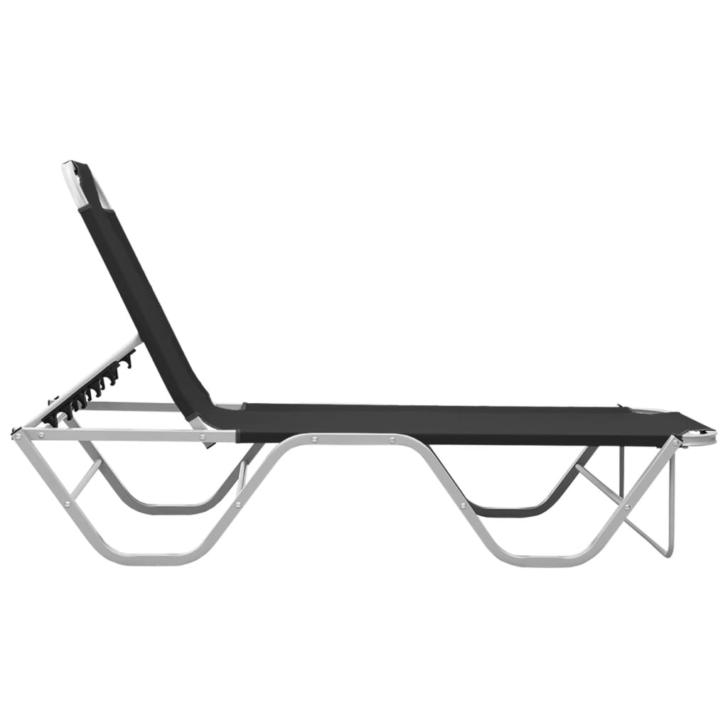 Chaise longue en aluminium et textilène