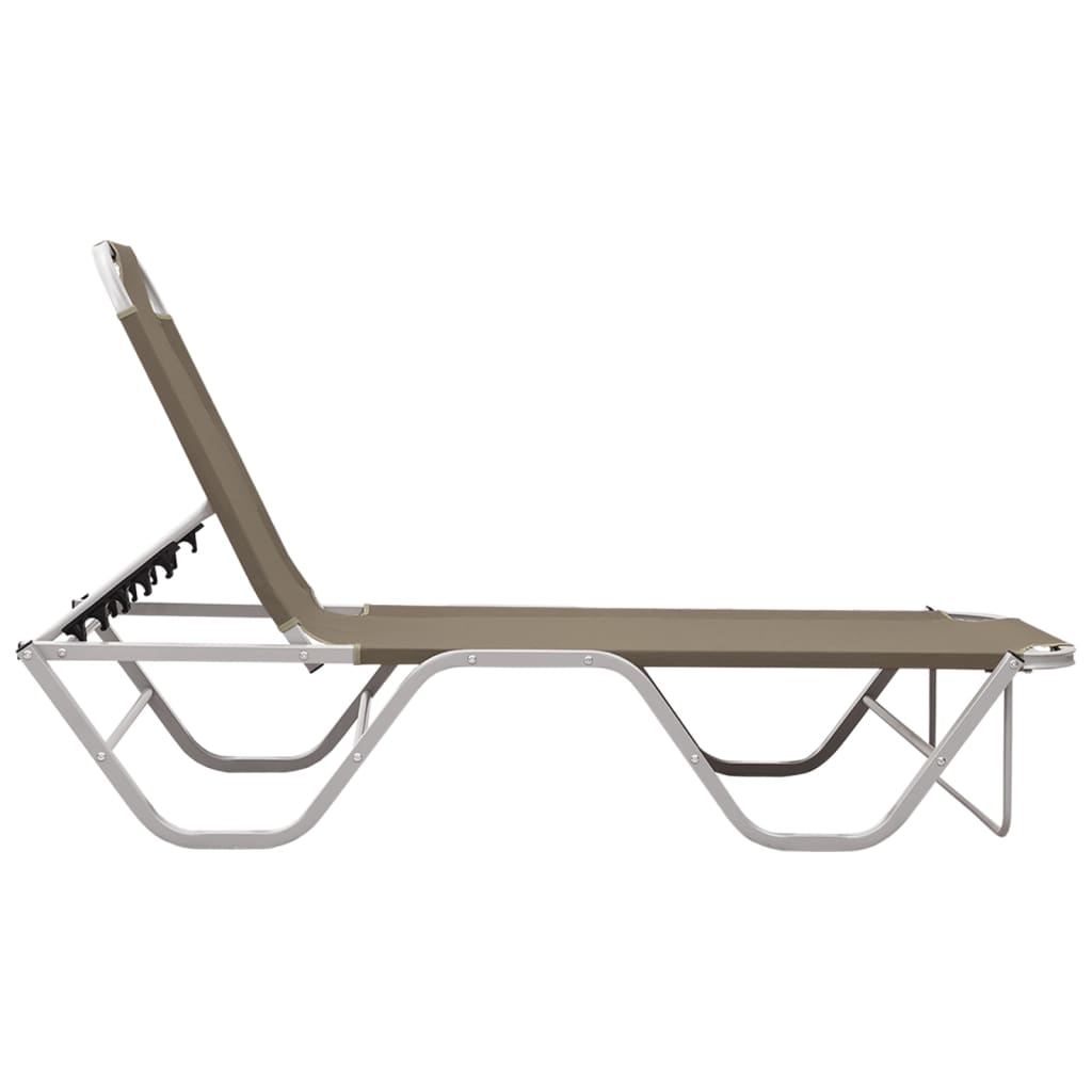 Chaise longue en aluminium et textilène